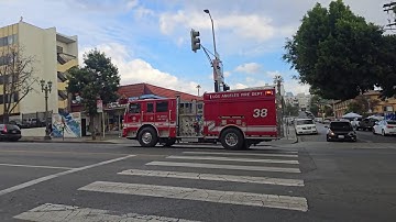 LAFD Engine 38 Responding Code 3