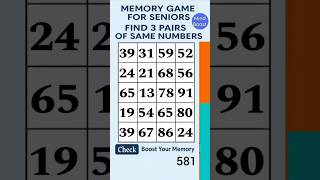 Brain Exercise for Seniors – Can You Keep Your Mind Active Daily? | Match the Numbers