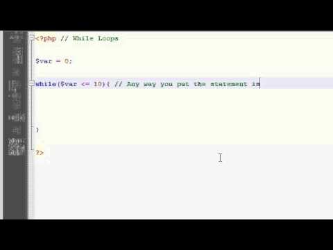 PHP Tutorial 4 - While Loops