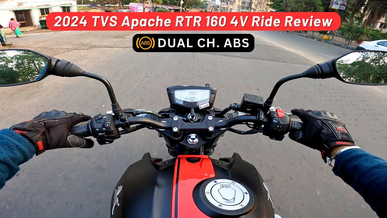 2024 TVS Apache RTR 160 4V Dual Ch. ABS Ride Review - Is It Better Than Pulsar N160 ?