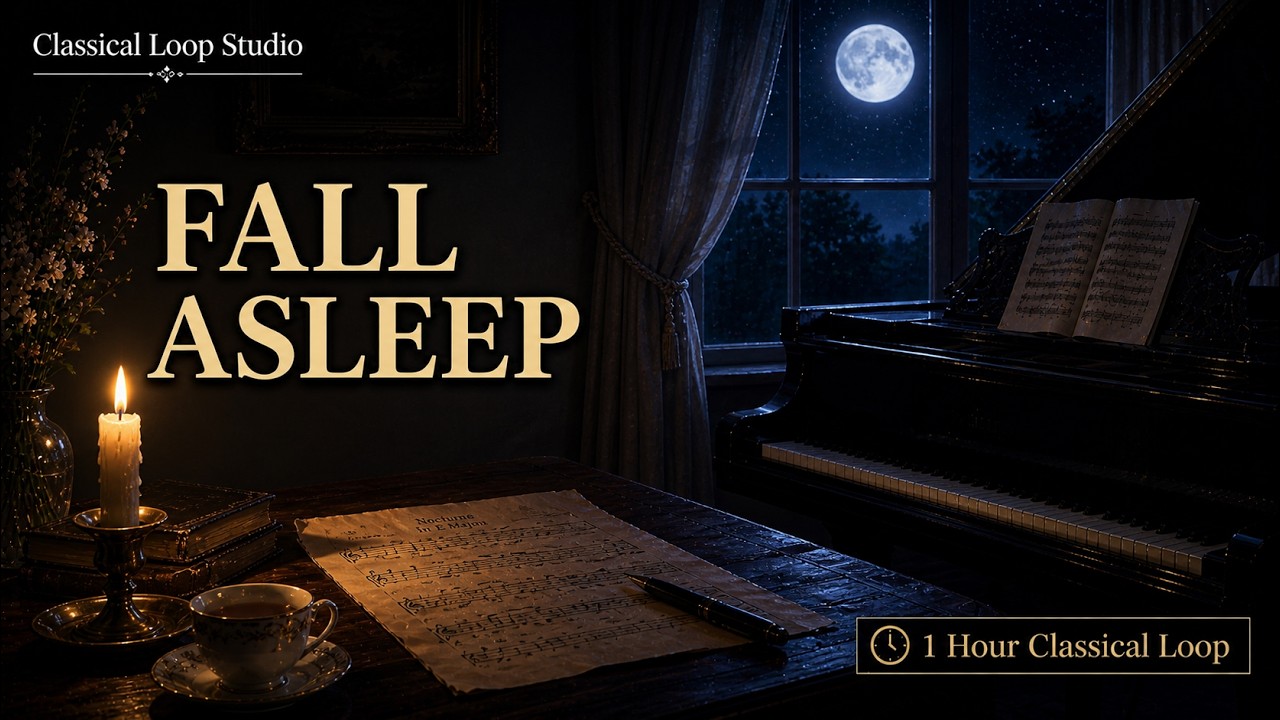 Fall Asleep Fast 🎧Deep Sleep Piano Music for Relaxation (1 Hour Loop ...