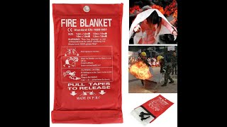 Fire Blanket 1x1m Emergency Survival Safety Fires Glass Fiber Clothing 0 45mm PRE Emergency Survival