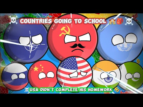 ☠️COUNTRIES GOING TO SCHOOL 🏫☠️|🤣USA DIDN'T COMPLETE HIS H.W 🤣|#indiacountryball#countryball#india