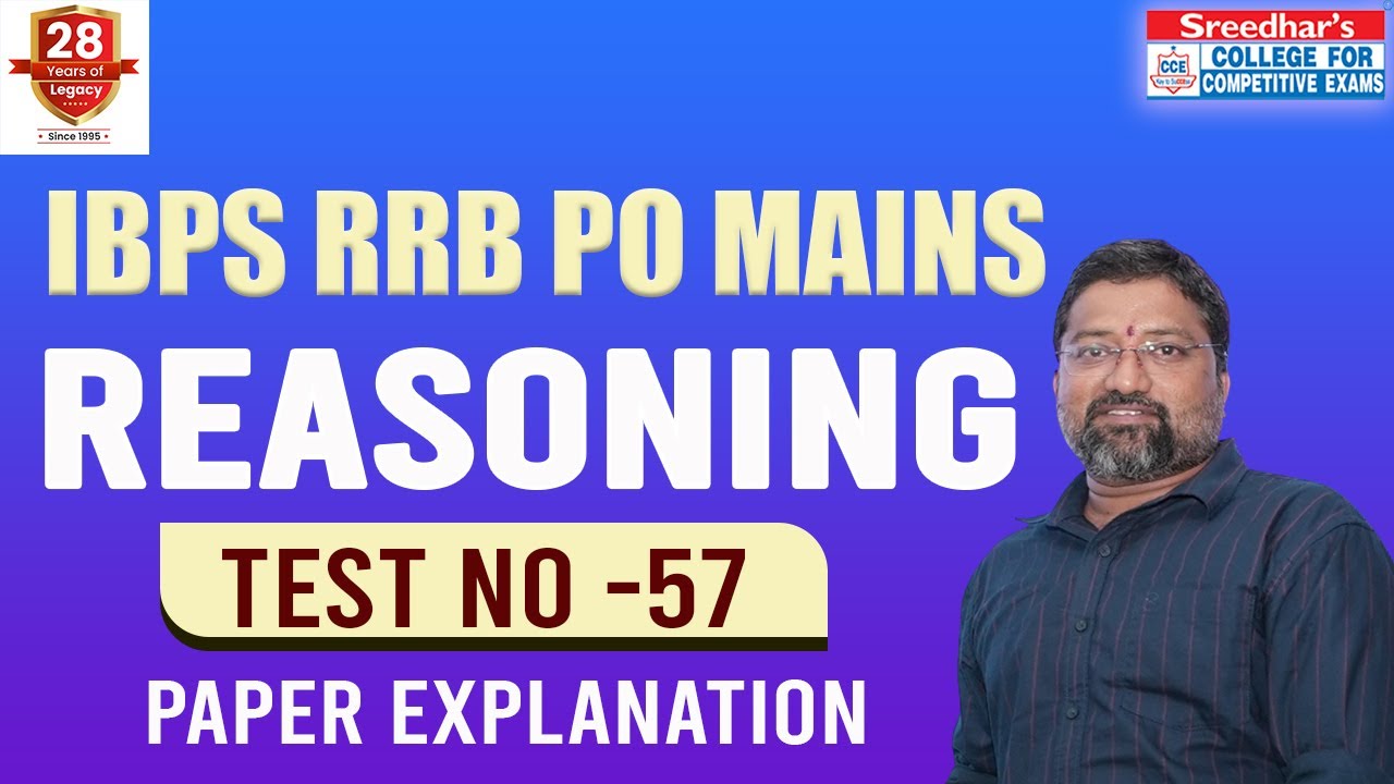 IBPS RRB PO MAINS MOCK TEST NO-57 | REASONING PRACTICE SET WITH ...