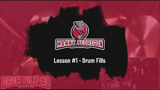 Manny Pedregon - Drum Lessons  - Lesson #1 Drum Fills