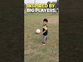 Tiny Football Star Gets Inspired by Big Players! ⚽🔥
