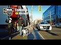 4 km sunny Sunday walk in Toronto along Queen and Dundas Ave