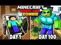I Survived 100 Days in a ZOMBIE VIRUS in Hardcore Minecraft
