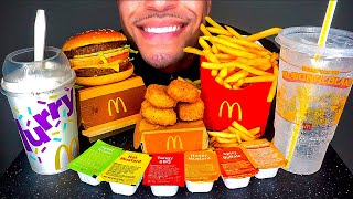 ASMR MCDONALDS CHICKEN NUGGETS OREO MCFLURRY ICE CREAM BIG MAC EATING FRIES MUKBANG JERRY NO TALKING
