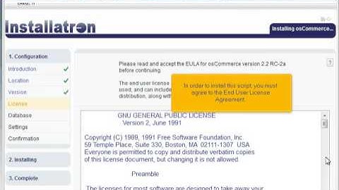 How to install osCommerce in Installatron | HostVizor