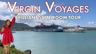 Virgin Voyages Brilliant Suite Room Tour #virginvoyages