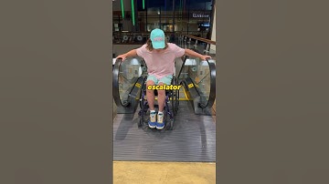 How to use an escalator as a wheelchair user! Step by step guide. #wheelchair #paralyzed #escalator