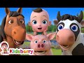 🐴 🐷 Animal Finger Family 🐤 🐶 | Kidsberry Nursery Rhymes &amp; Baby Songs