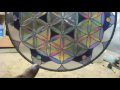 stained glass dichroic panel dsg38d flower of life