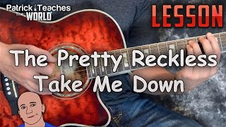 Vignette de la vidéo "The Pretty Reckless-Take Me Down-Guitar Lesson-Tutorial-How to Play-Chords"