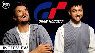 Gran Turismo - Orlando Bloom & Archie Madekwe on Jann Mardenborough, David Harbour & Geri Halliwell