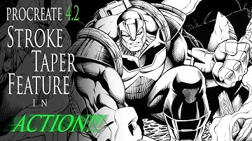 PROCREATE 4.2 Stroke Taper Feature in ACTION!!! ( Narrated )