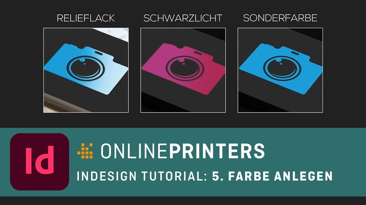 Indesign Tutorial 5 Farbe Anlegen Relieflack Schwarzlicht Farbe Sonderfarbe Youtube