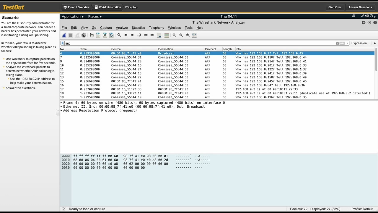 12.6.4Poison ARP and Analyze with Wireshark
