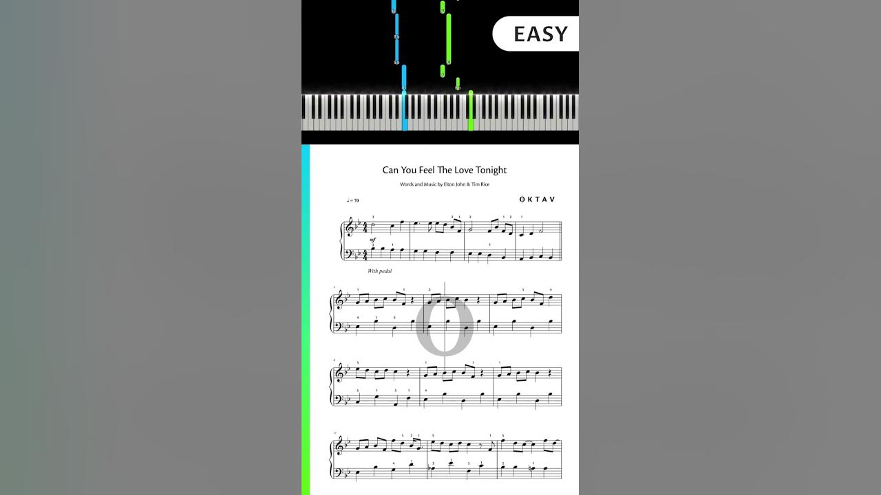 EASY Piano Tutorial of “Can You Feel The Love Tonight” by Elton John EASY Piano Tutorial of “Can You Feel The Love Tonight” by Elton John