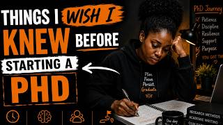 Things I Wish I Knew Before Starting a PhD📌