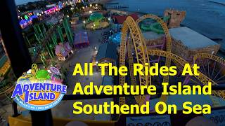 All The Rides Adventure island Southend On Sea 4K POV