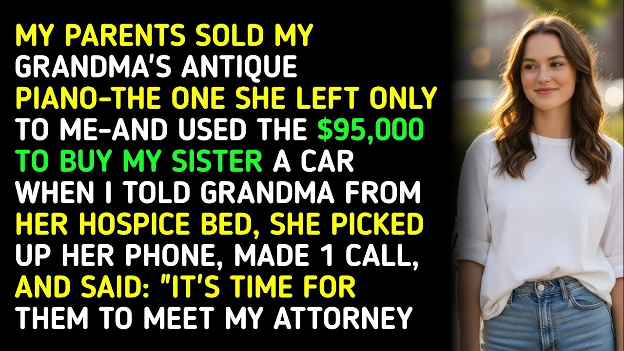 MY PARENTS SOLD MY GRANDMA'S ANTIQUE PIANO-THE ONE SHE LEFT ONLY TO ME-AND USED THE $95,000 TO BU...