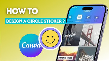 How to design a circle sticker on Canva?