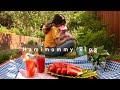 SUB) 정원 청소하고 요리하는 주택일상ㅣ여름과일 보관법, 수박껍질 버리는 꿀팁 🍉ㅣ친환경 살림 🌱ㅣHamimommy Vlog