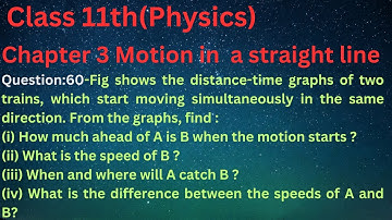 the distance-time graphs of two trains, which start moving simultaneously in the same direction. Fro