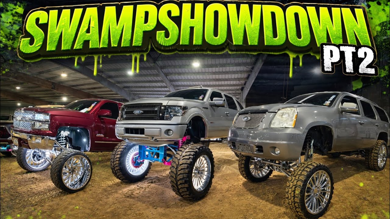 SWAMP SHOWDOWN PT.2🐊 *truck falls off the trailer 😱😱 