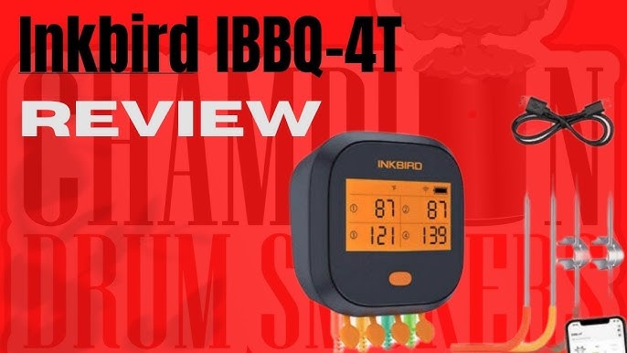 Inkbird WiFi Meat Thermometer IBBQ-4T, Wireless WiFi BBQ Thermometer for  Smoker, Oven | APP Calibration Temp Graph | Mobile Notification Timer Alarm  