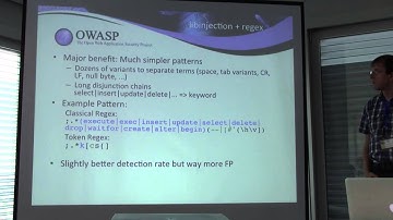 OWASP AppSec EU 2013: An Alternative Approach for Real-Life SQLi Detection