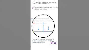 Circle Theorem | The perpendicular from the centre bisects the cord.