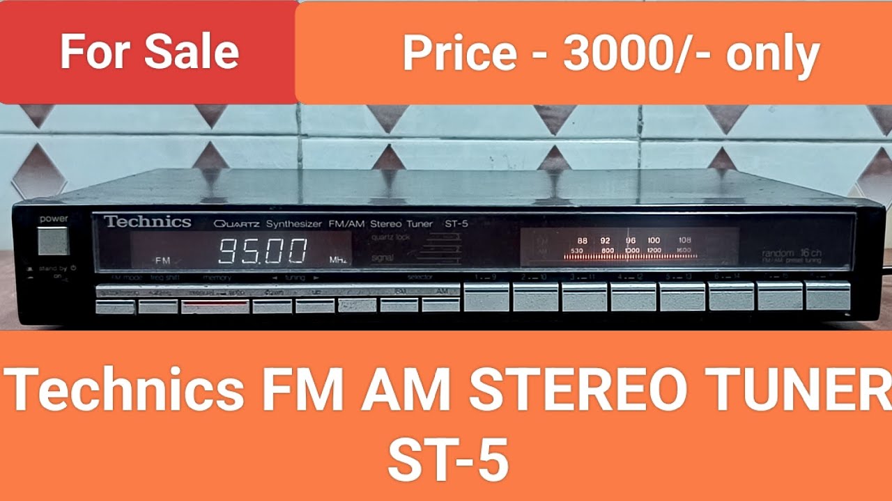 Technics FM AM STEREO TUNER ST-5 Made In Japan Nice Sound Quality
