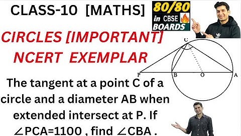 The tangent at a point C of a circle and a diameter AB when extended intersect at P. If ∠PCA=110^...