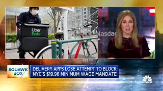 Delivery apps lose attempt to block NYC's $19.96 minimum wage mandate