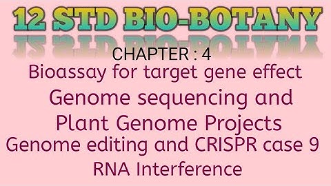 12 Std Bio-Botany Chapter : 4 Bioassay for target gene  effect