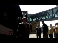 Notre Dame enters on the red carpet