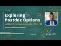 Exploring Postdoc Options with Christine Daniel, PhD &#39;18
