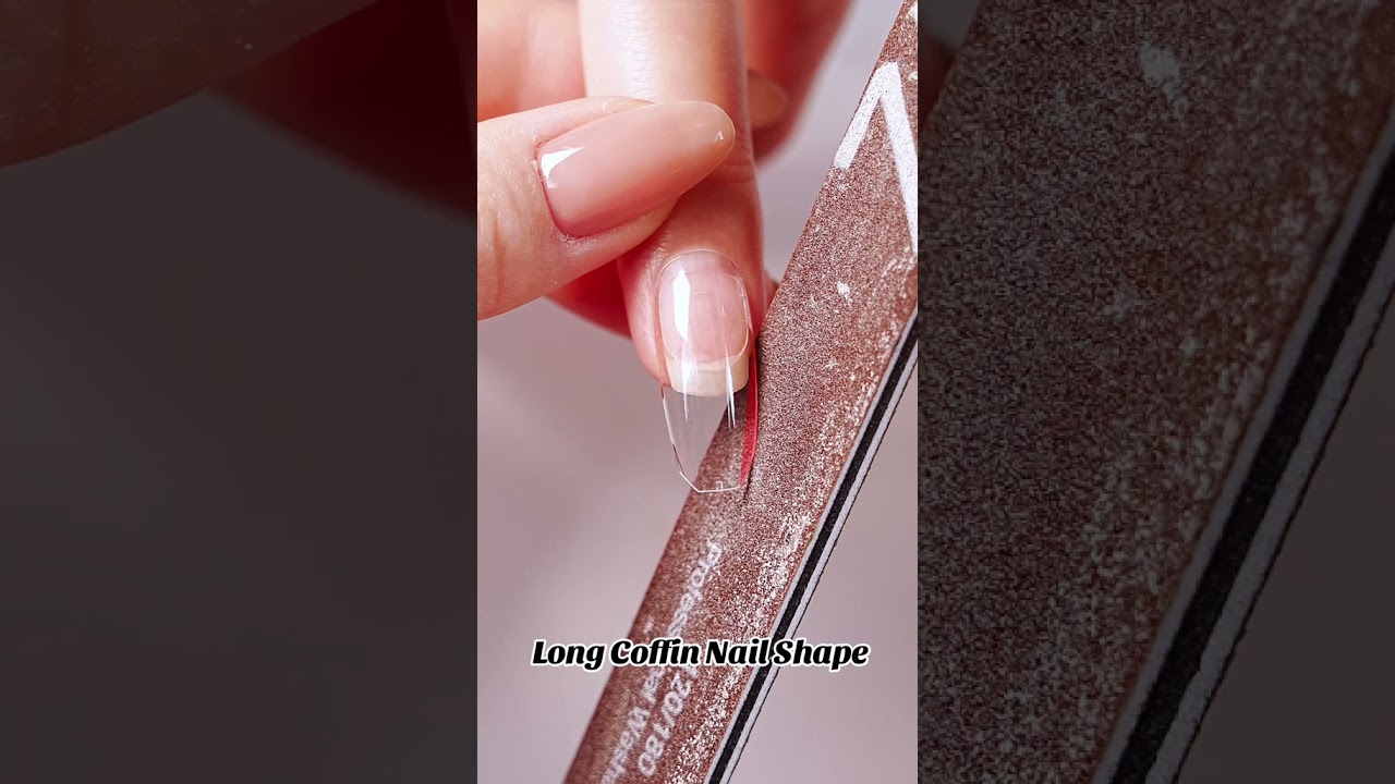 How to file prefect long coffin nail shape?💅🏻