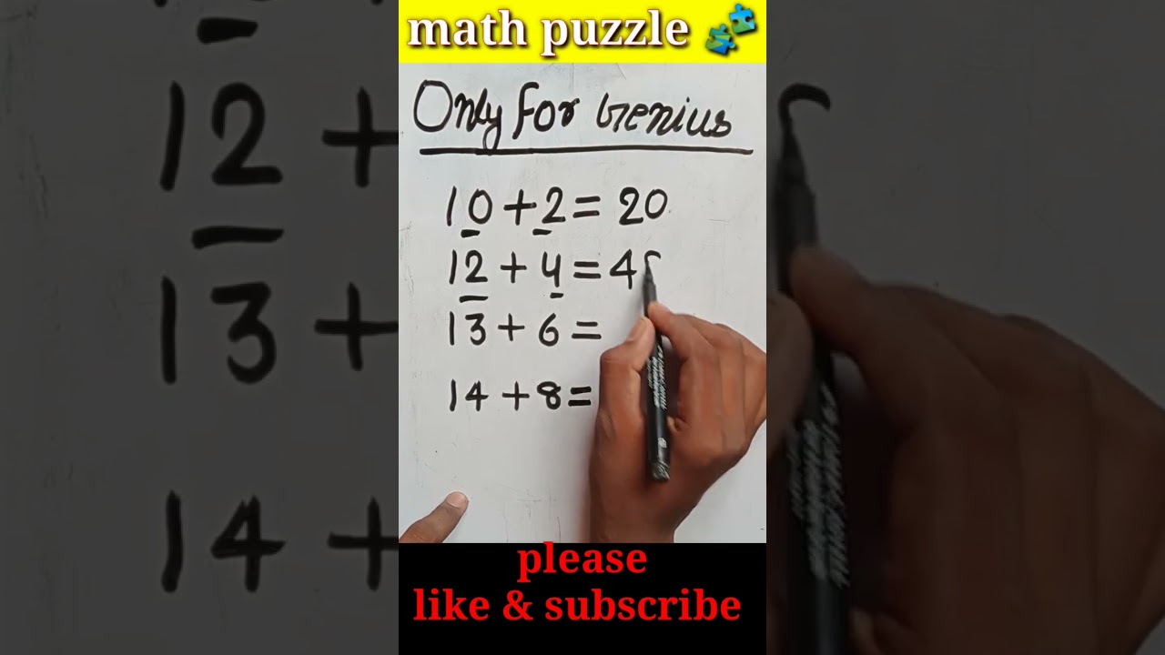 only for genius 🧩 math puzzle 