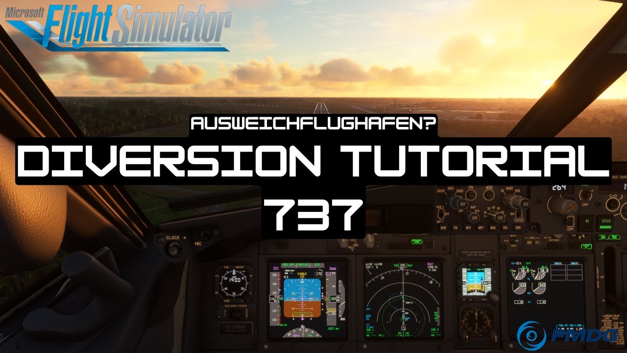 Wie fliege ich zum Ausweichflughafen? DIVERSION Tutorial - Boeing 737 Pilot - PMDG FS2020 Deutsch