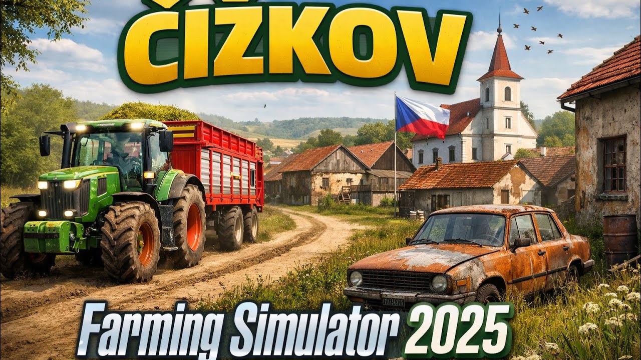 „Čížkov : zapomenutá vesnice – první díl ze série Čížkov ve Farming Simulator 2025.
