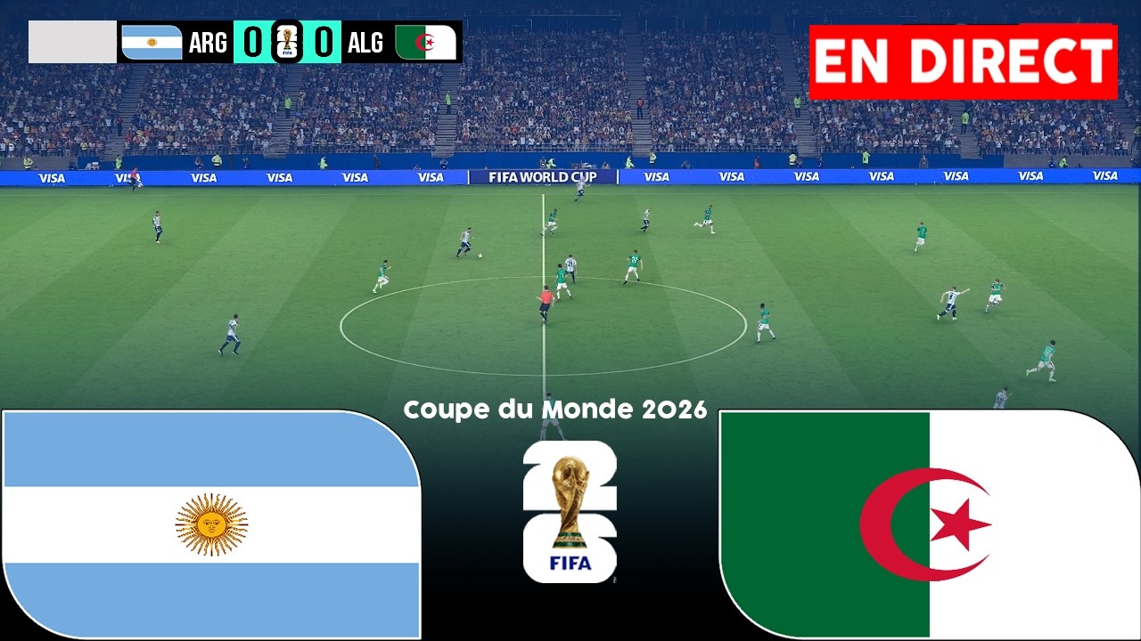 ARGENTINE vs ALGÉRIE - Coupe du Monde 2026 | Match du jour | Simulation PES