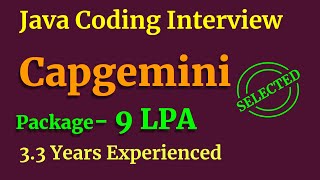 Capgemini Java Coding Interview Question Answers