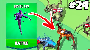 Dino io 3D : Merge Dinosaur game in MAX LEVEL ⭐ Merge Simulator Battles ( PART - 24) FLDZ