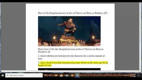 Fix Sleepybeard error in Sea of Thieves on Xbox or Windows 10