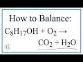 Balancing Combustion Reactions