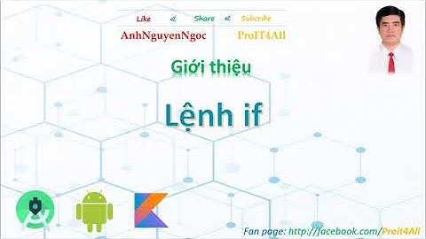 Lệnh If trong Kotlin